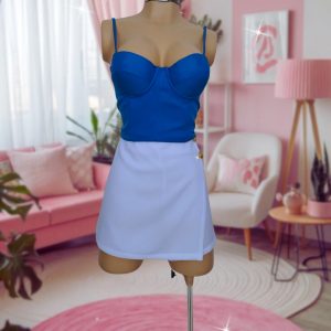 Conjunto de bustier y falda short